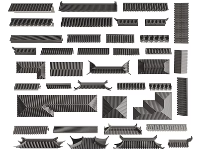 Different Types Of Components Featuring Various Designs Shapes And Structural Elements 3d model
