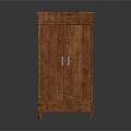 Elegant Wooden Entryway Side Cabinet With Carved Double Doors And Storage Design
