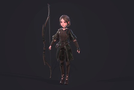 Female Archer Girl Lori Female Warrior 3d model