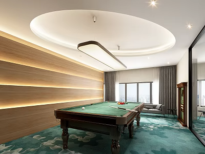 modern billiard room billiard room 3d model