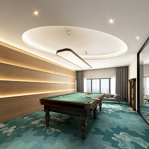 modern billiard room billiard room 3d model