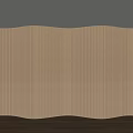 Modern Wooden Wall Paneling With Vertical Slats Curved Design And Lighting