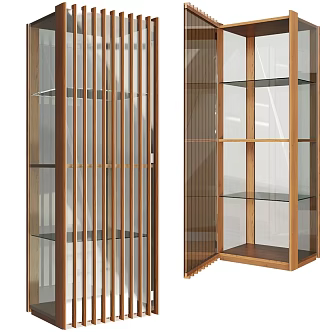 Modern Glass Decorative Cabinet 3d model