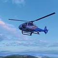 Modern Helicopter Small Commercial Helicopter 3d model