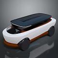 Futuristic Modern Concept Car With White Black Exterior Sleek Roof And Black Wheels Design