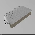 Modern Commercial Complex With Curved Roof Grid Structure And Entrance Design