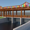 Sluice Landscape Bridge 3d model