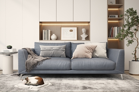 modern double sofa 3d model