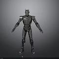 Silver Metallic Humanoid Robot With Futuristic Mechanical Body And Shiny Surface