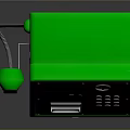 Green Electronic Device With Phone Handset Display Screen Keypad And Printing Function