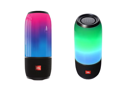 JBL Wireless Speakers With Colorful Gradient LED Lights And Modern Design 3d model