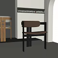 Modern Dining Chairs With Wooden Frame And Leather Upholstered Seats
