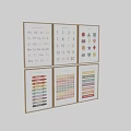Colorful Kids Learning Photo Wall With Alphabet Numbers Shapes Colors Count To 100 And Days
