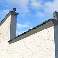 Warm Yellow Decorative Lights Illuminating Traditional Building Walls With Black Tiled Roof At Night