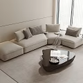 Sofa Coffee Table Side Table Small Coffee Table Multi-Person Sofa Corner Sofa 3d model