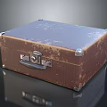 Vintage Brown Suitcase With Metal Lock And Reinforced Corners Classic Retro Travel Living Accessory