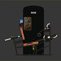 Leg Exercise Fitness Machine With Orange Seat And Black Frame For Gym Training