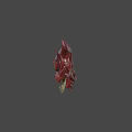 3D Dragon Head With Samurai Sword On Red Background Featuring Intricate Design And Red Eyes