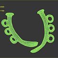 Ancient Bronze Sculptures With Curved Shape And Ring Decorations Featuring Green Patina Design