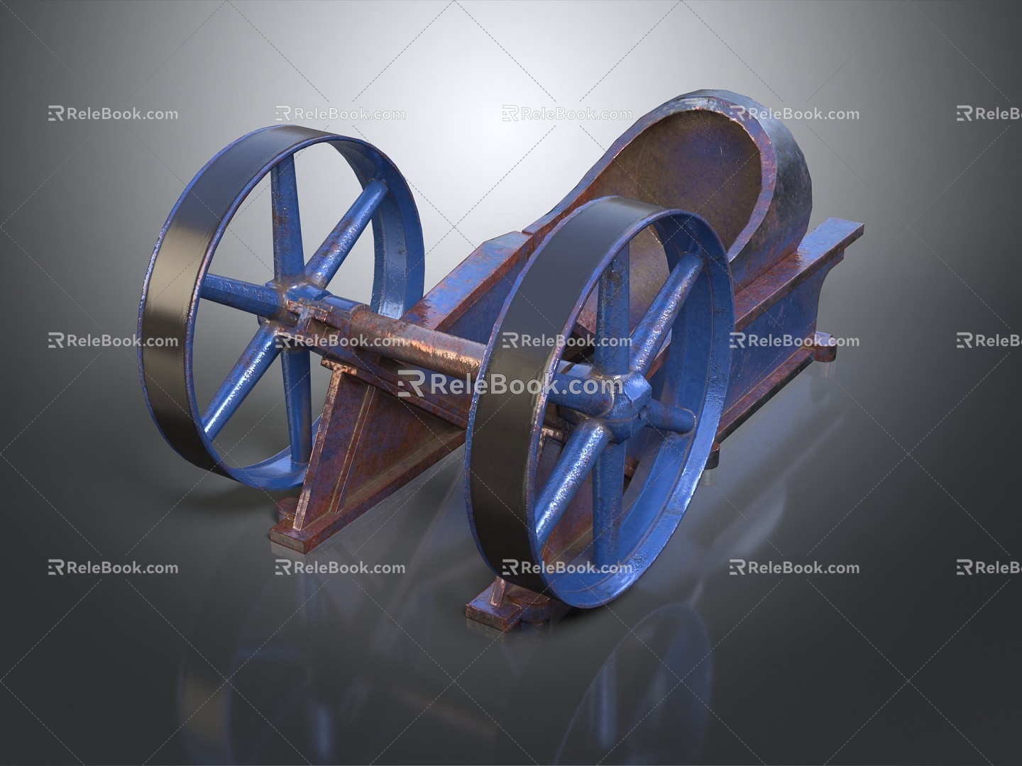 Industrial LOFT Engine Steam Engine 3d model