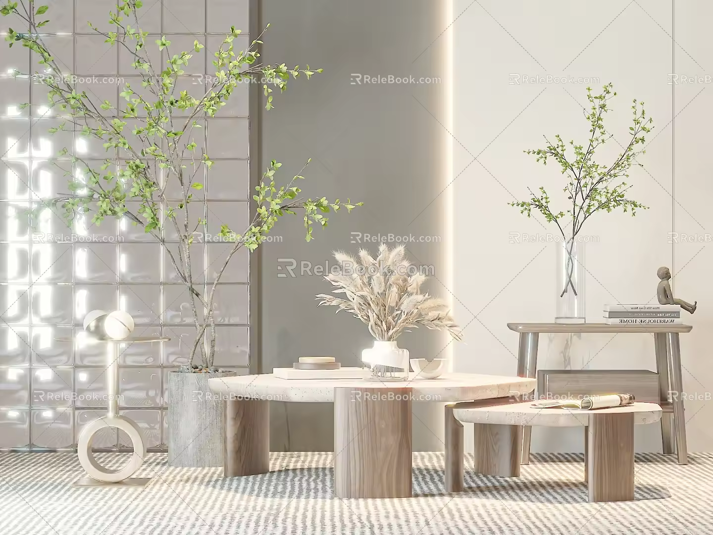 Coffee table side table 3d model