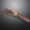 Polished Copper Metal Fork With Multi Tine Design And Ergonomic Handle