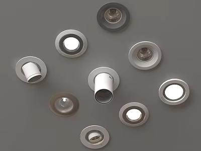 Modern Downlight Spotlight Recessed Downlight Bull's Eye Lamp 3d model