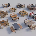 Various Wooden Dining Table Sets With Matching Chairs In Different Styles For Home