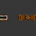 Decorative Green And Orange Swords With Ornate Handles And Sheaths