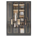 Modern Luxury Wardrobe Design With Glass Doors Gold Trim And Organized Storage Shelves