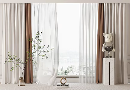 Modern Curtains 3d model