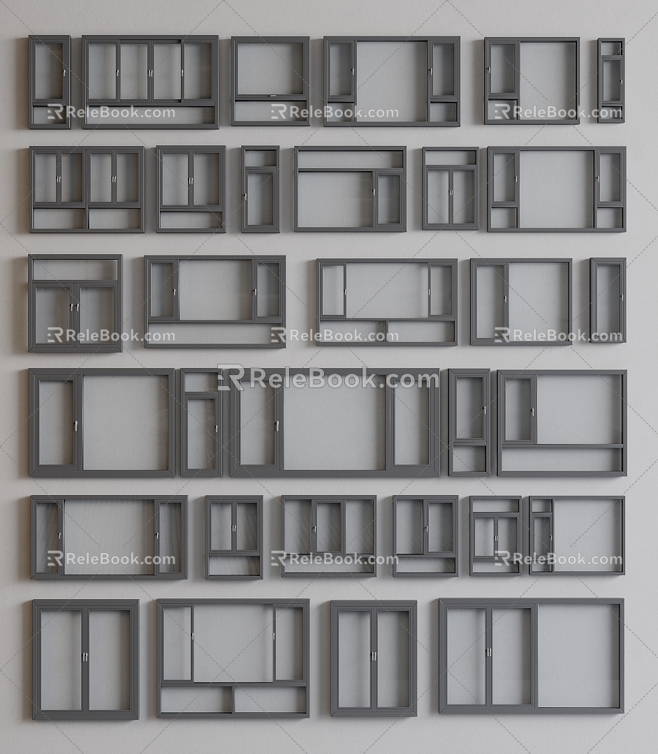 casement window sliding window aluminum alloy window floor-to-ceiling window window 3d model