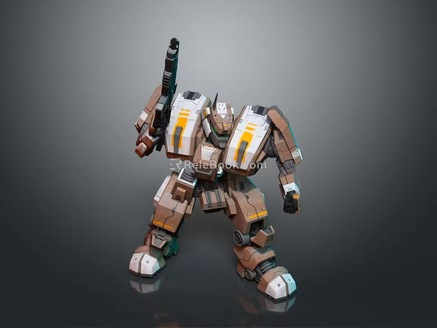 Modern Robot Mech Warrior Mech Soldier Machine Battlearm Mechanical Battlearm 3d model