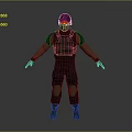 Tactical Security Gear With Helmet Red Goggles Bulletproof Vest And Boots