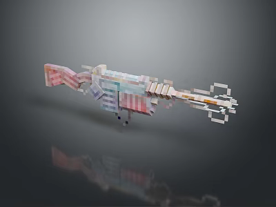 rifle semi-automatic rifle combat rifle battle rifle carbine war rifle attack rifle 3d model