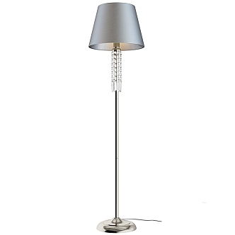 French Floor Lamp Minimalist Crystal Glass Villa Luxury Floor Lamp Soft-fitting Model Room Bedroom 3d model