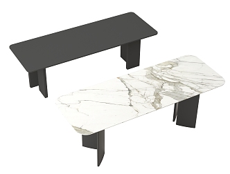 Modern dining table 3d model