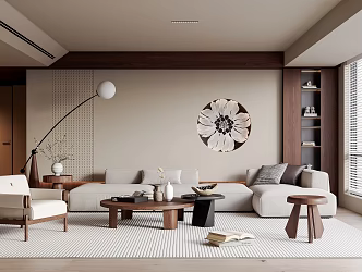 Home Antique Living Room Sofa Combination Single Chair Casual Chair Vase Ornaments Carpet 3d model
