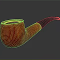 Red Wooden Pipe Decorative Ornament Set for Stylish Home Decor Display Piece