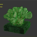 Coral Shaped Sculpture Placed on Black Base for Decorative Art