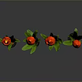 Four Red Tulips In Black Vases For Home Decor And Living Room Decoration