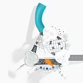 Clouds Rides Unpowered Rides Slide 3d model