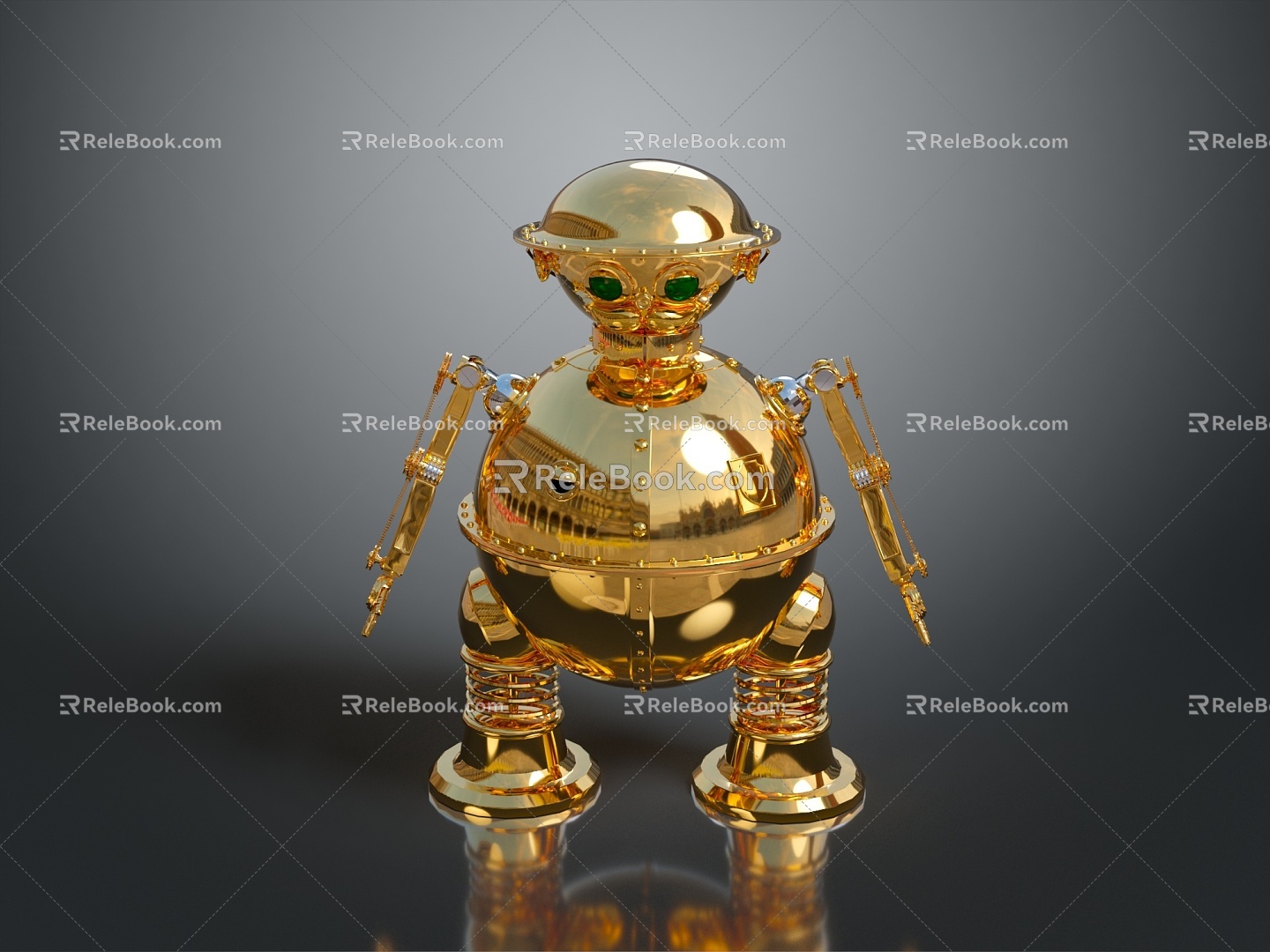 Robot Robot Assistant Small Robot Robot Butler Robot Butler Figure Game Figure 3d model