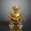 Robot Assistant Small Robot Butler Robot Butler Figure Game Figure 3d model