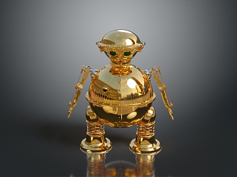 Robot Assistant Small Robot Butler Robot Butler Figure Game Figure 3d model