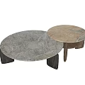 Modern Nested Coffee Tables With Marble Tops And Wooden Legs Living Room Interior