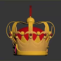 Golden Decorative Crowns And Gemstone Ring As Luxury Household Accessories