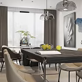 Modern Living Dining Room Interior With Sofa TV Wall And Decorative Plants