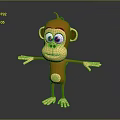 Monkey Cartoon Monkey Anime Monkey Stylized Monkey Fantasy Style Monkey Toy 3d model