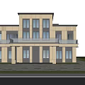 Modern Detached Villa Exterior Design Featuring Two Story Structure And Large Windows